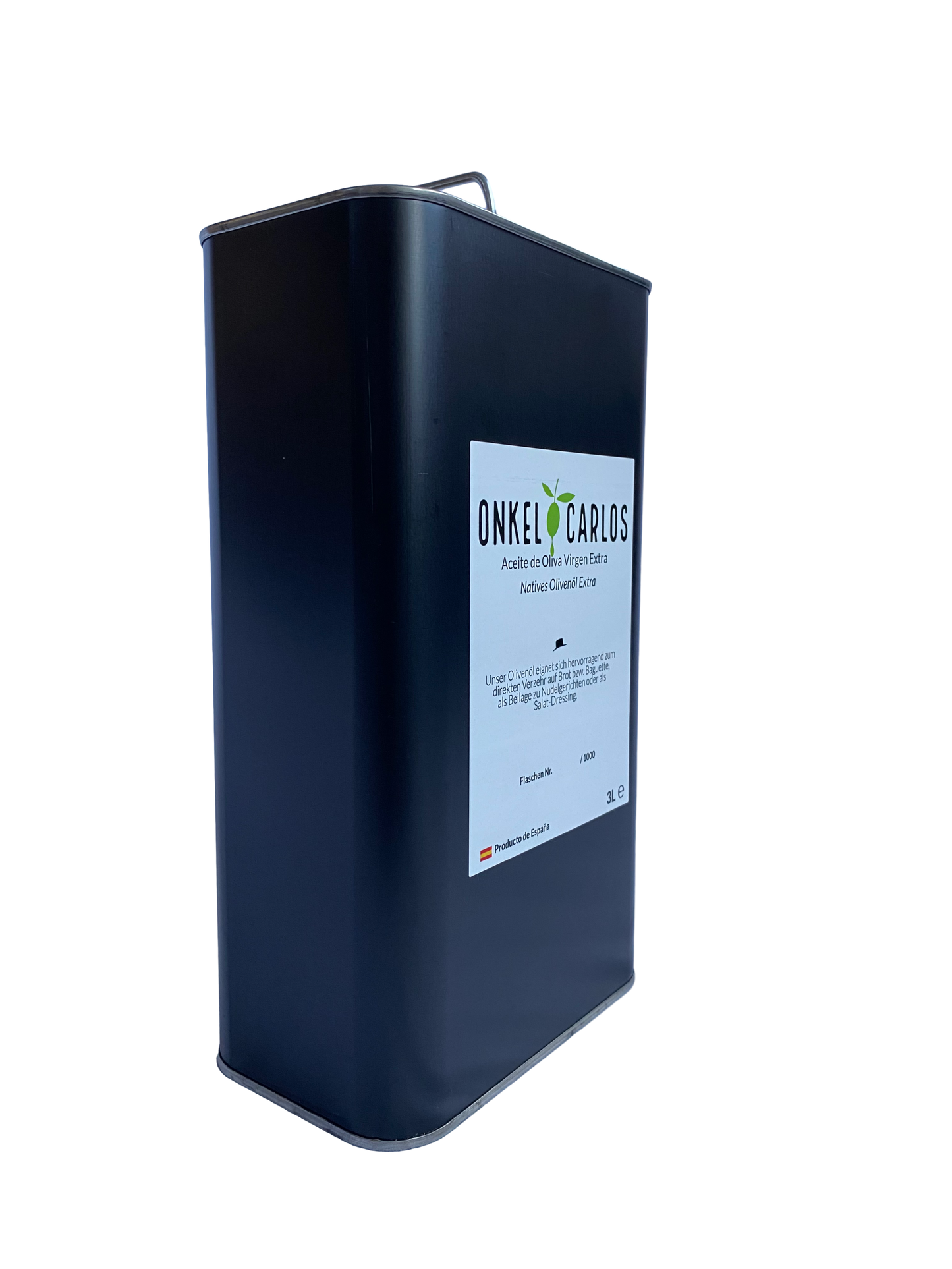 ONKEL CARLOS - Natives Olivenöl Extra 3 Liter, Ernte 2025, 100% Serrana Oliven aus Spanien