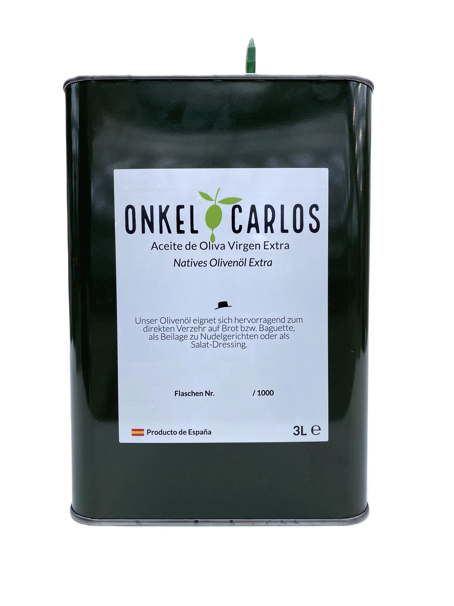 ONKEL CARLOS - Natives Olivenöl Extra 3 Liter, neue Ernte 2026, 100% Serrana Oliven aus Spanien