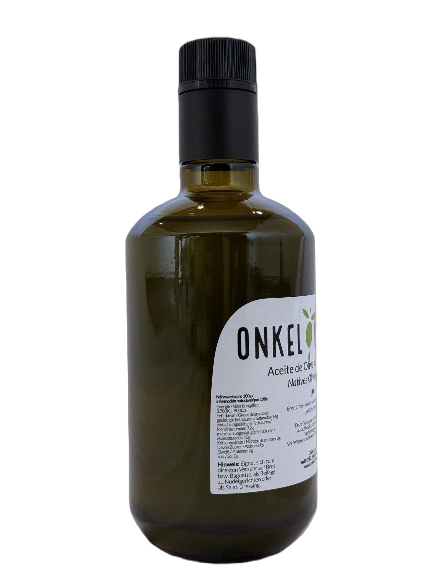 ONKEL CARLOS – Natives Olivenöl Extra 500ml | 100% Picual Oliven aus Spanien | Kaltgepresst, Fruchtig & Intensiv
