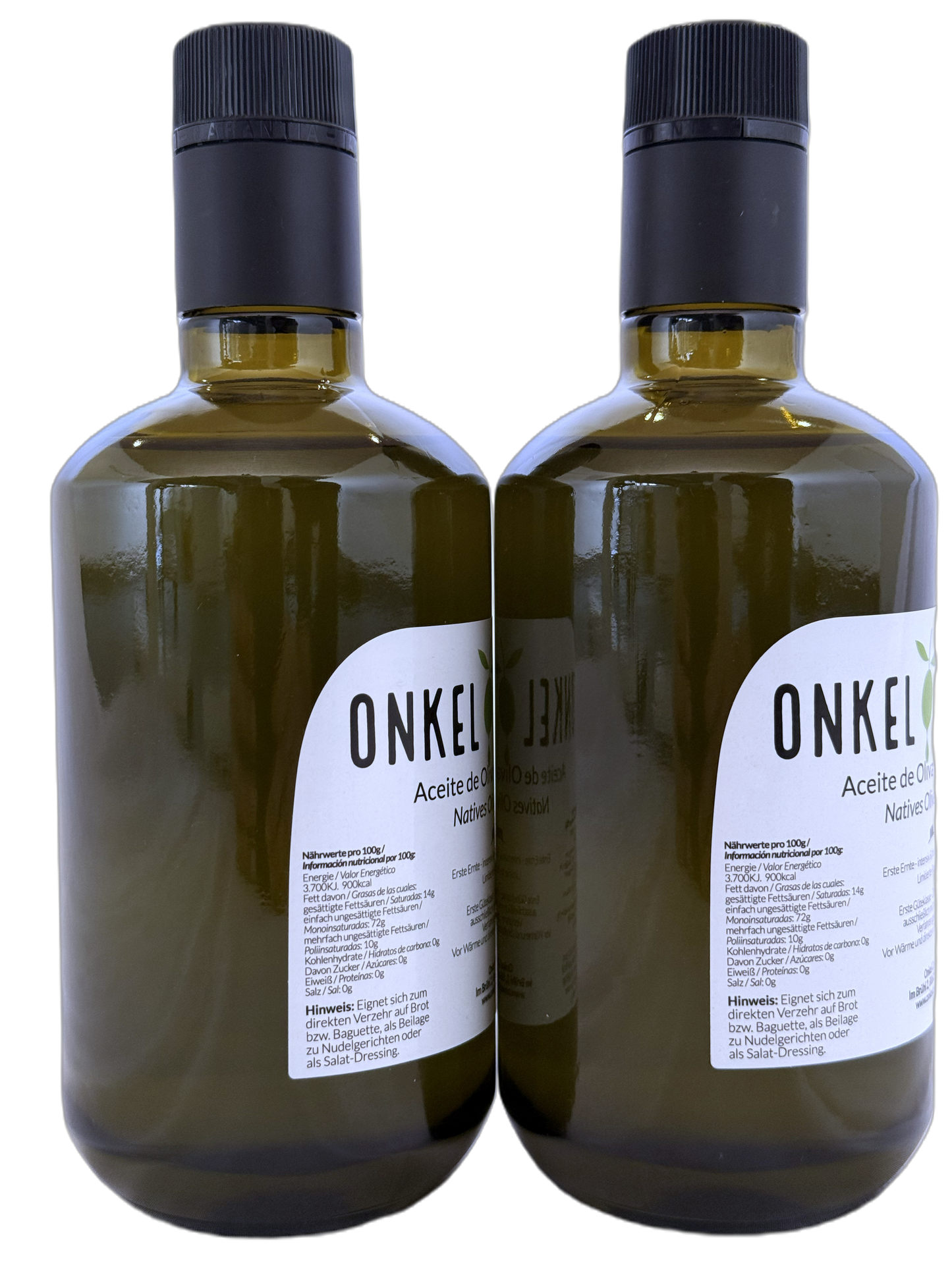 ONKEL CARLOS – Sparset: 2x Natives Olivenöl Extra 500ml | 100% Picual Oliven aus Spanien | Kaltgepresst, Fruchtig & Intensiv (1 Liter)